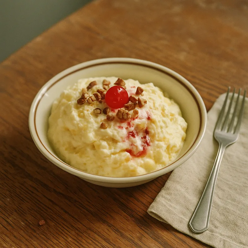 A bowl of Frozen Pineapple Delight, made from the recipe